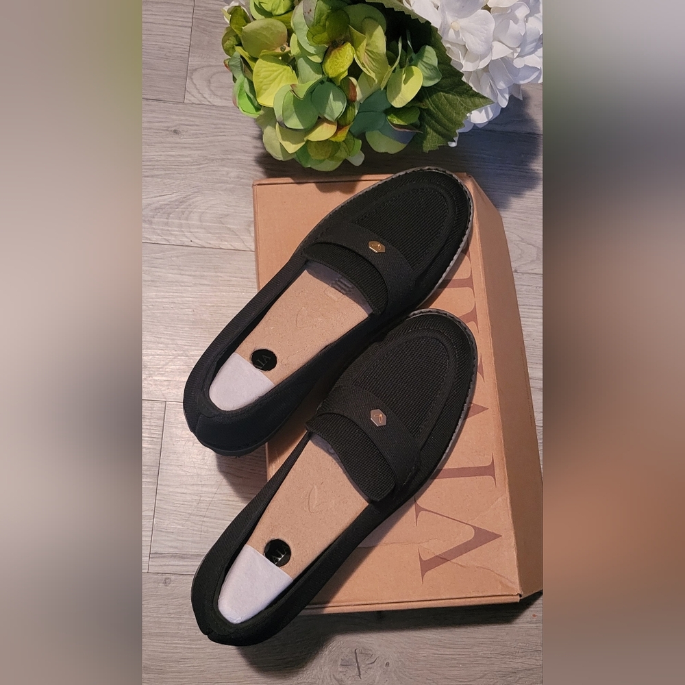 Vivaia Francesca Black Round-Toe Platform Chunky Heel Penny Loafers, US 11 EU 43 - Picture 3 of 16